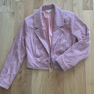 For love and lemons, corduroy pink jacket, extra small